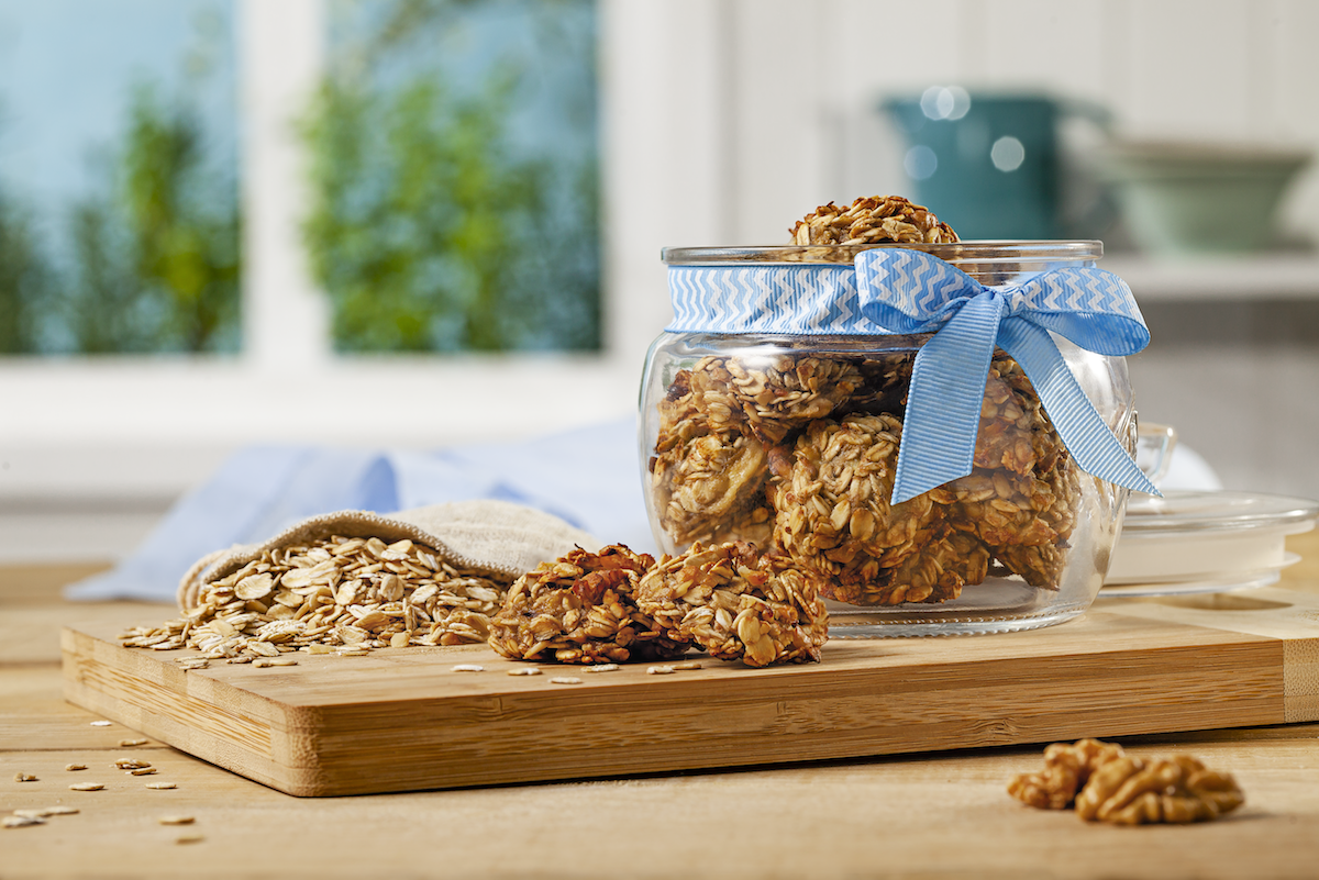 Cookies de aveia com banana