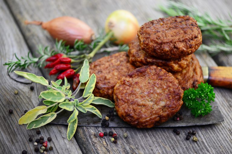 hambúrguer caseiro com fibras