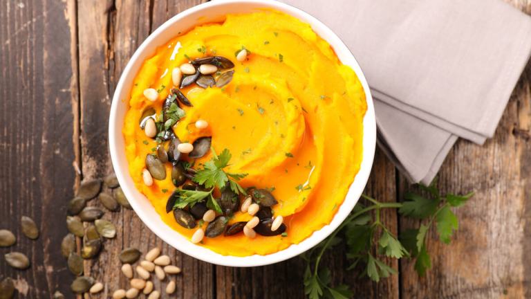 Purê de abóbora com nuts