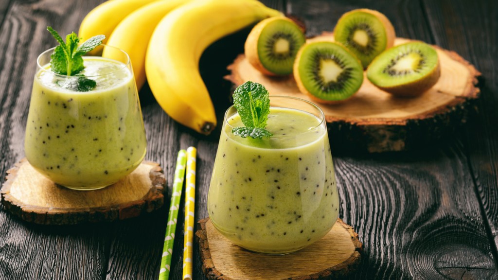 Smoothie de kiwi com chia