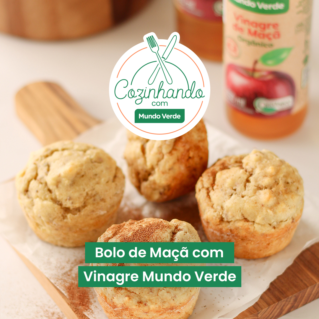 Cozinhando com Mundo Verde – Bolo de maçã com vinagre Mundo Verde