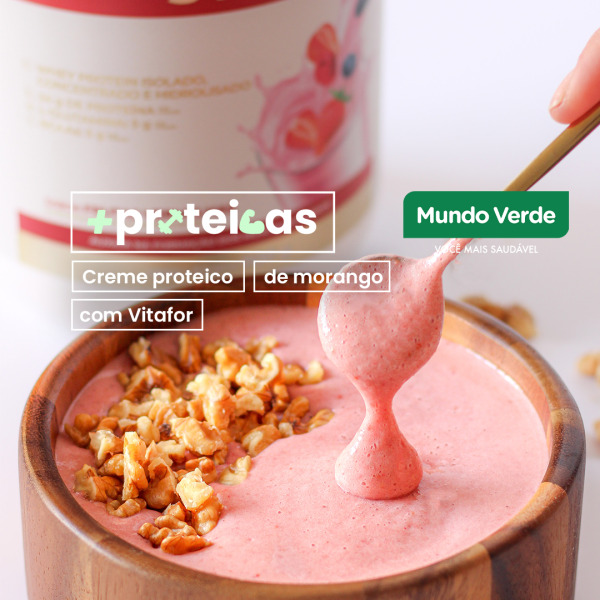 +Proteicas – Creme proteico de morango com Vitafor