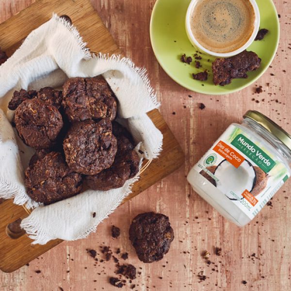 Cookies de chocolate com óleo de coco