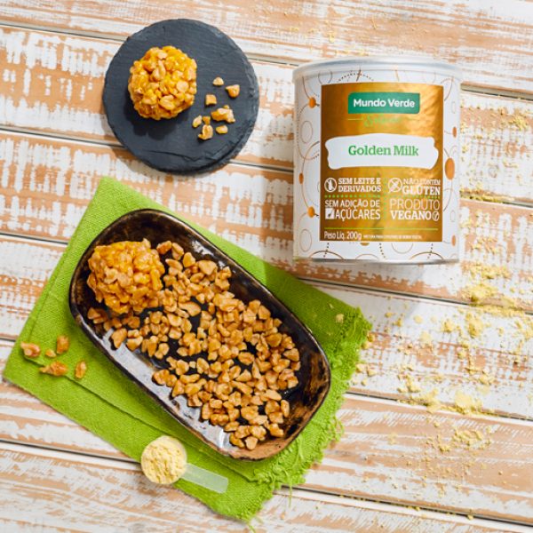 Trufa de Golden Milk com Nozes