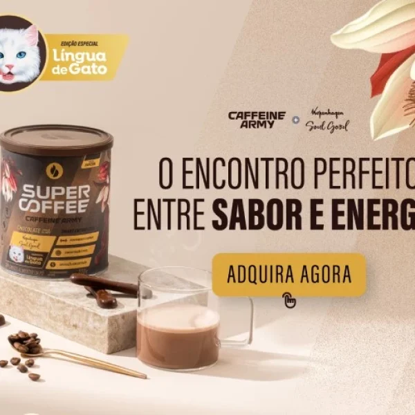 SuperCoffee Chocolate Língua de Gato: Energia Inteligente com Sabor Irresistível