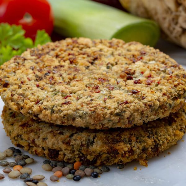 Receita de Hambúrguer de lentilha e linhaça