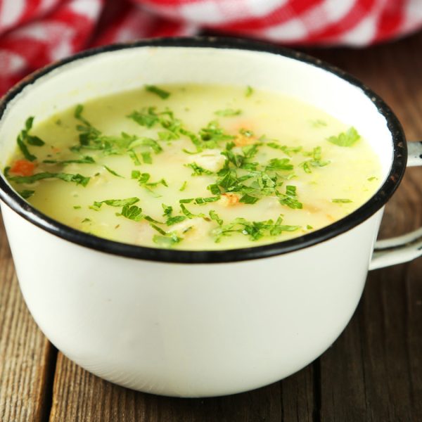 Receita de Caldo verde de chuchu com frango