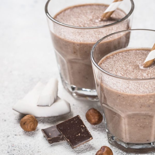 Receita de Smoothie de coco com cacau